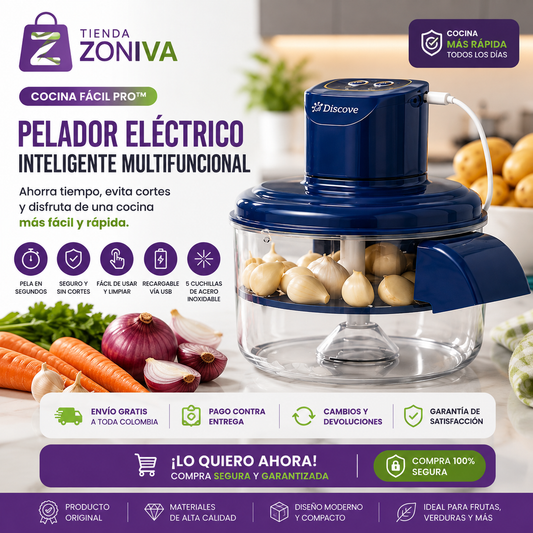 Cocina Fácil Pro™ | Pelador Eléctrico Inteligente Multifuncional para una Cocina Más Fácil